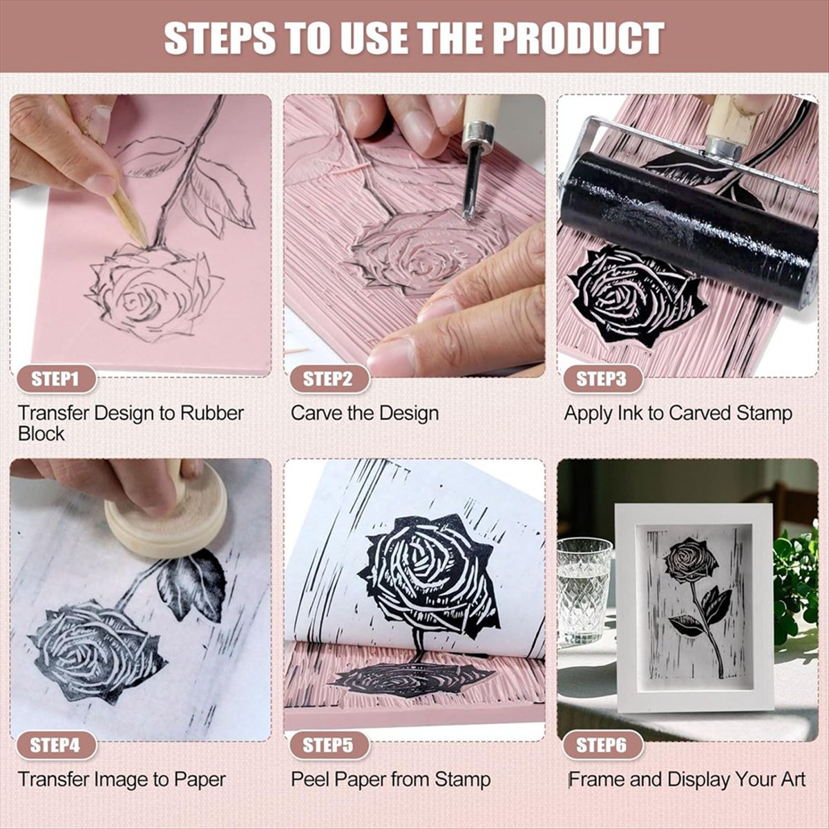 A79G Linoleum Blocks for Print - Linocut Carving Tool reseña y precio