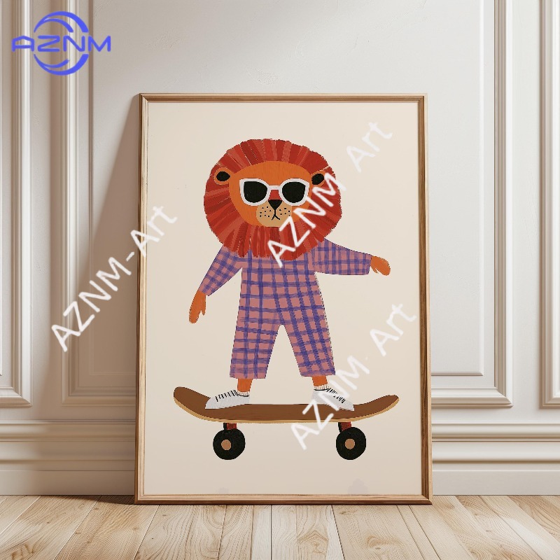 1PC Funny Animal Skateboarding - Art Craft Duck reseña y precio