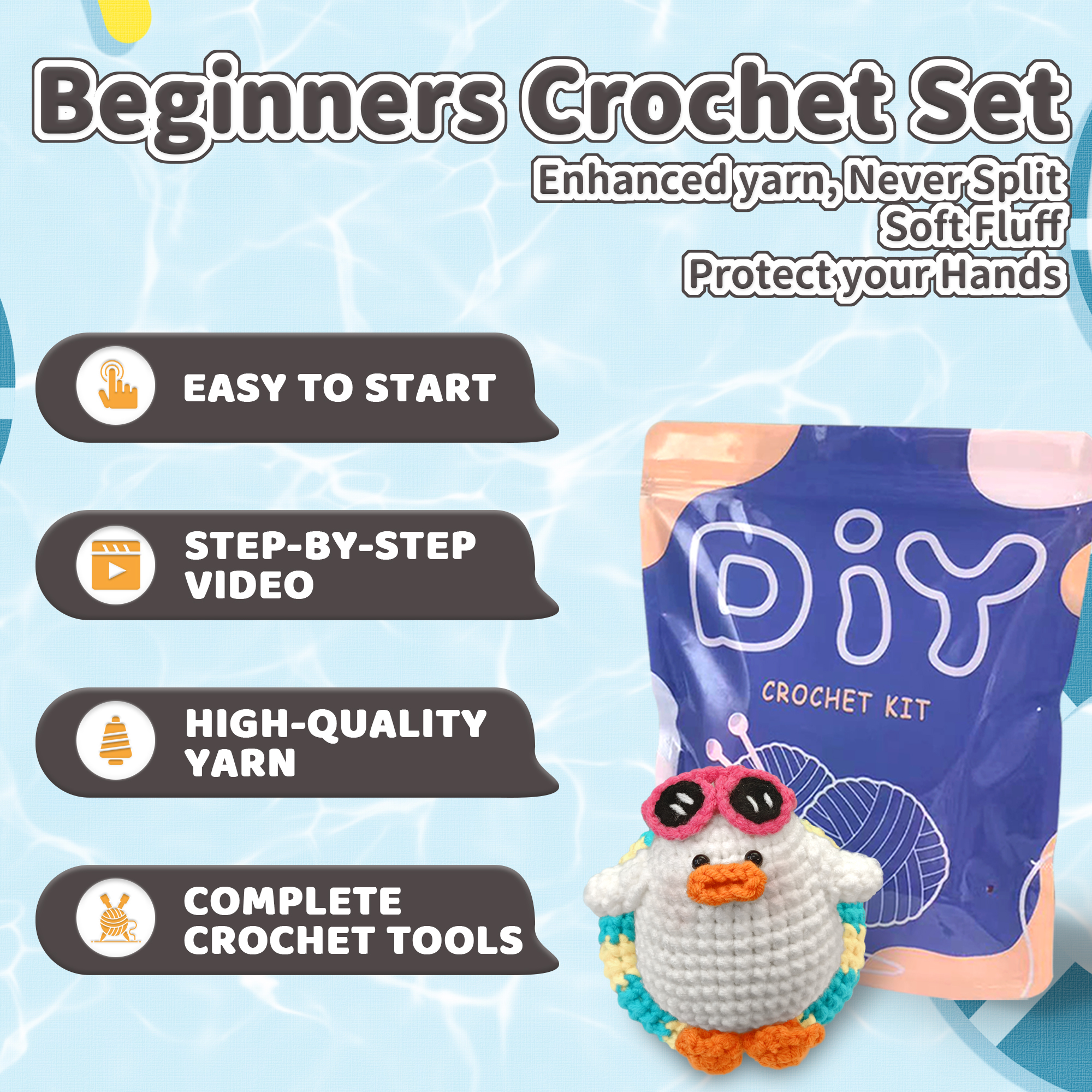 YAMAXIN DIY Crochet Needle Kit - Art Craft Duck reseña y precio
