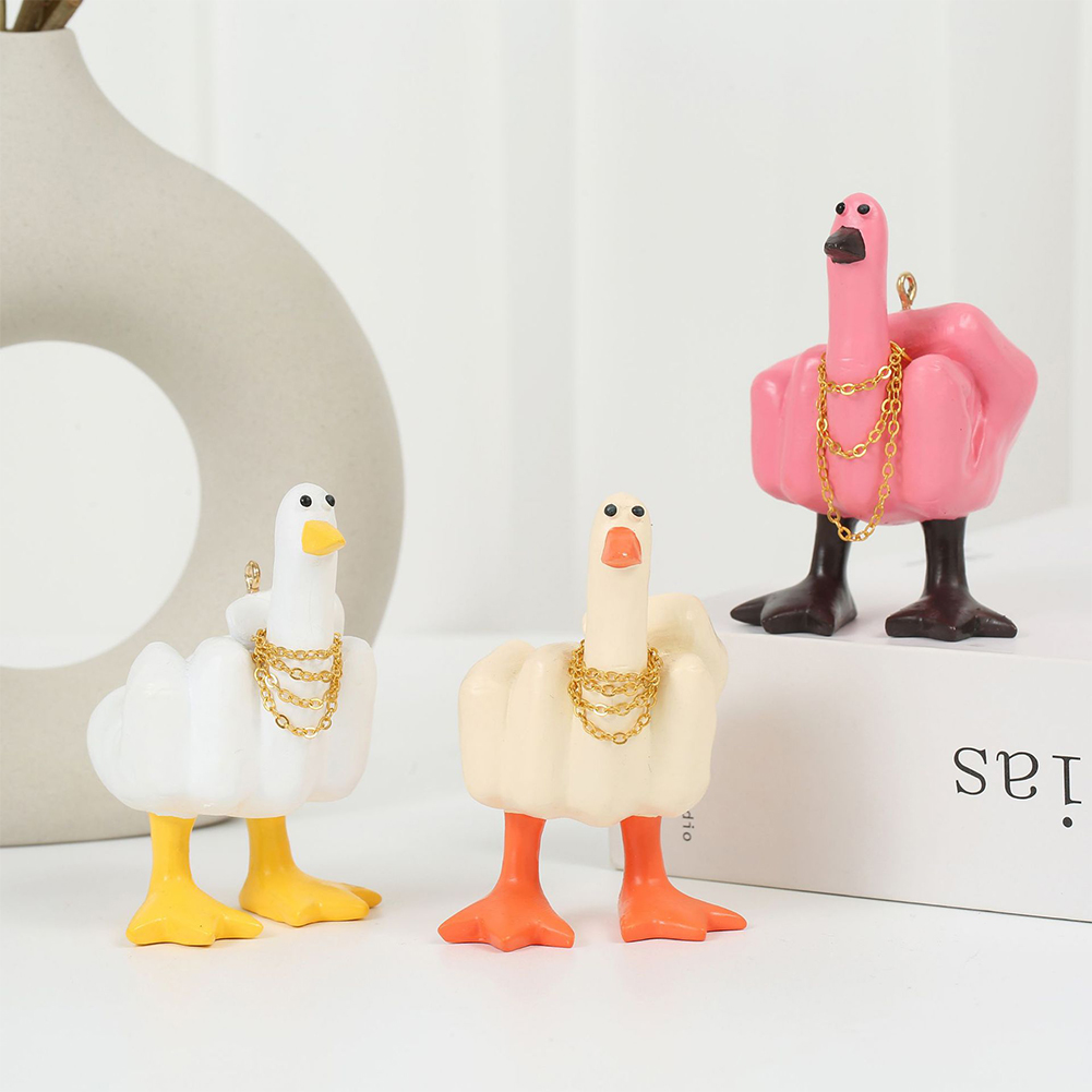 Middle Finger Cute Duck Figuri - Art Craft Duck reseña y precio