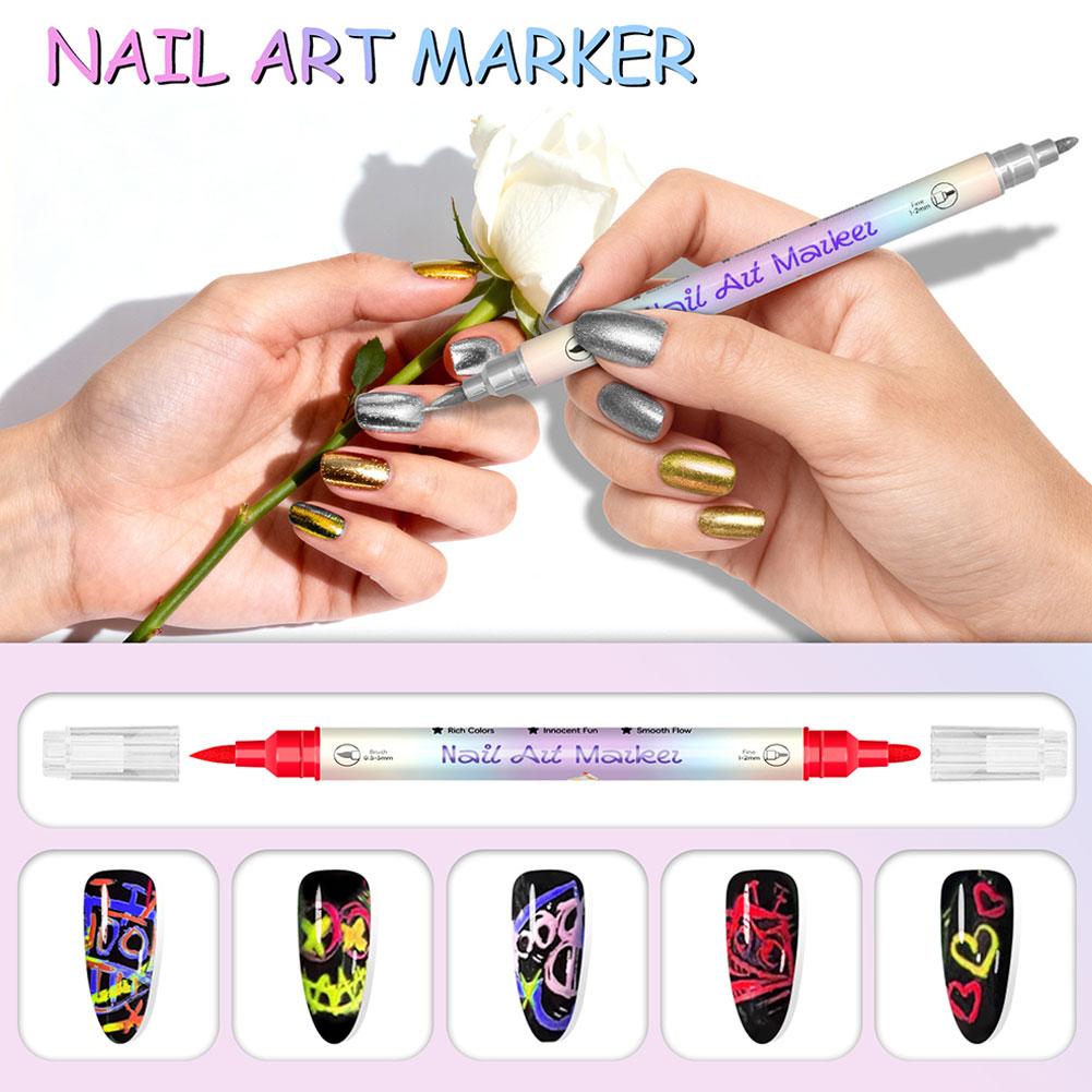 12 Colors Nail Art Marker Pens - Illustration Marker Set reseña y precio