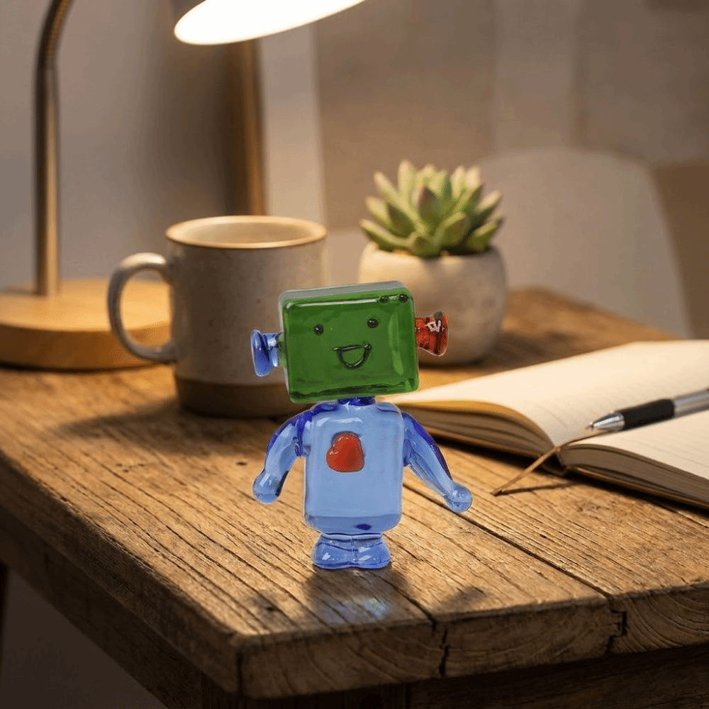Cute Colorful Face Robot Ornam - Art Craft Robot reseña y precio