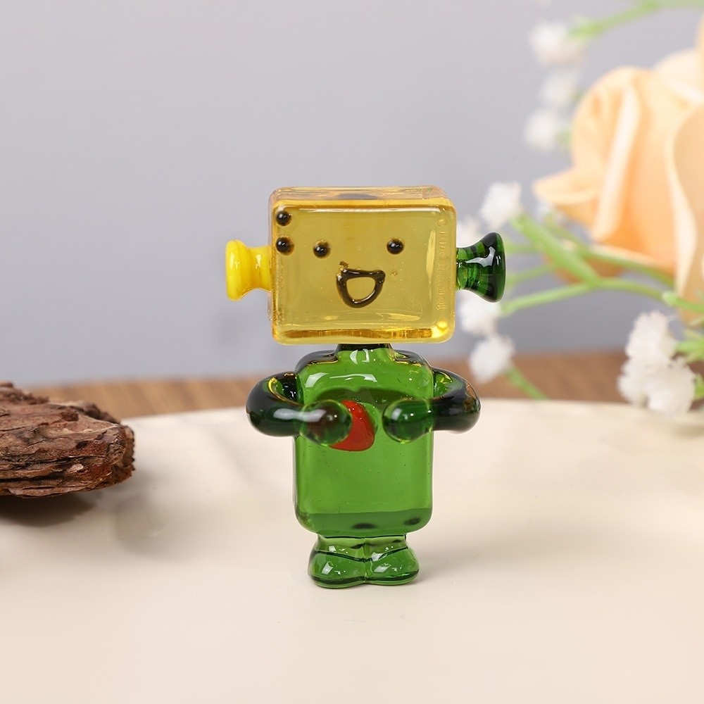 Cute Colorful Face Robot Ornam - Art Craft Robot reseña y precio