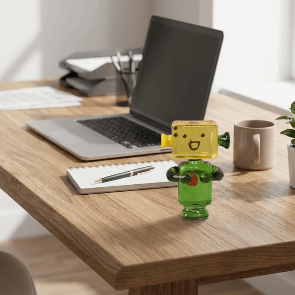 Cute Colorful Face Robot Ornam - Art Craft Robot reseña y precio